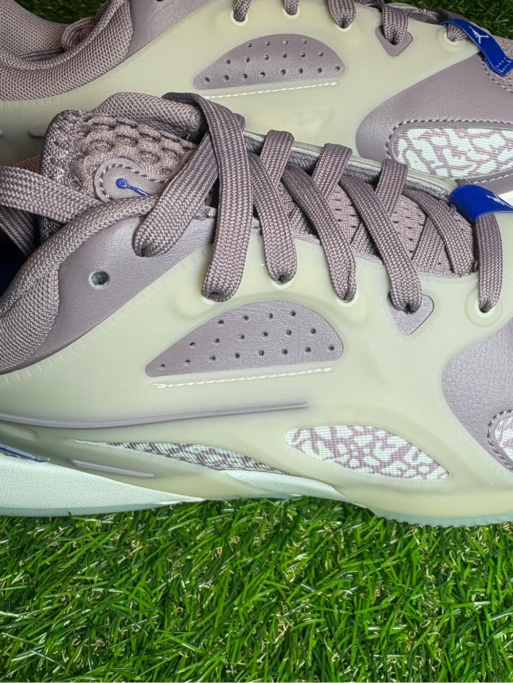Nike Jordan Heir. Women’s 9, men’s 7.5. Purple and cream.